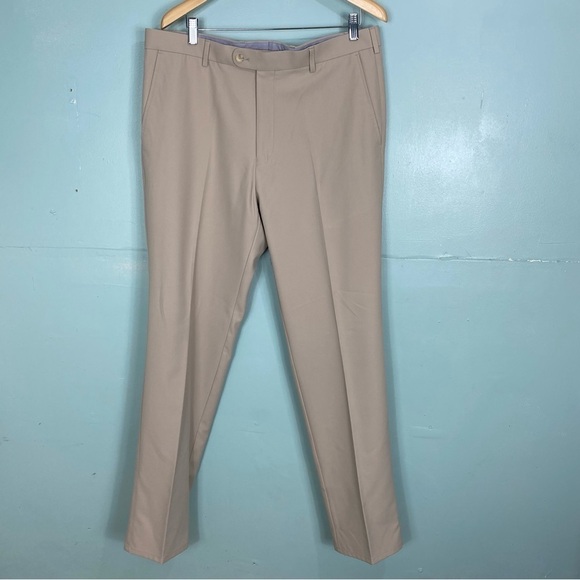 Peter Millar Wicking Performance Beige Pants‎ Sz 36x34 - Picture 1 of 6